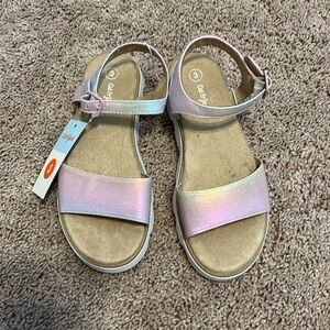 Cat & Jack Iridescent Sandals size 3